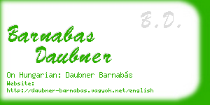 barnabas daubner business card