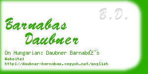 barnabas daubner business card